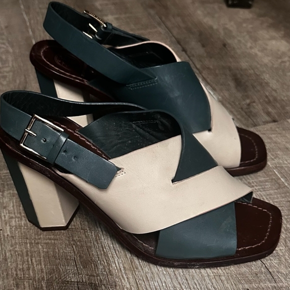 Tory Burch Block Heel Bleeker Sandal 8.5M - Picture 2 of 8